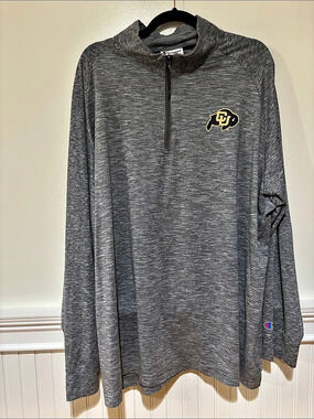 Champion Men's Quarter-Zip Pullover Gray 2XL Like New